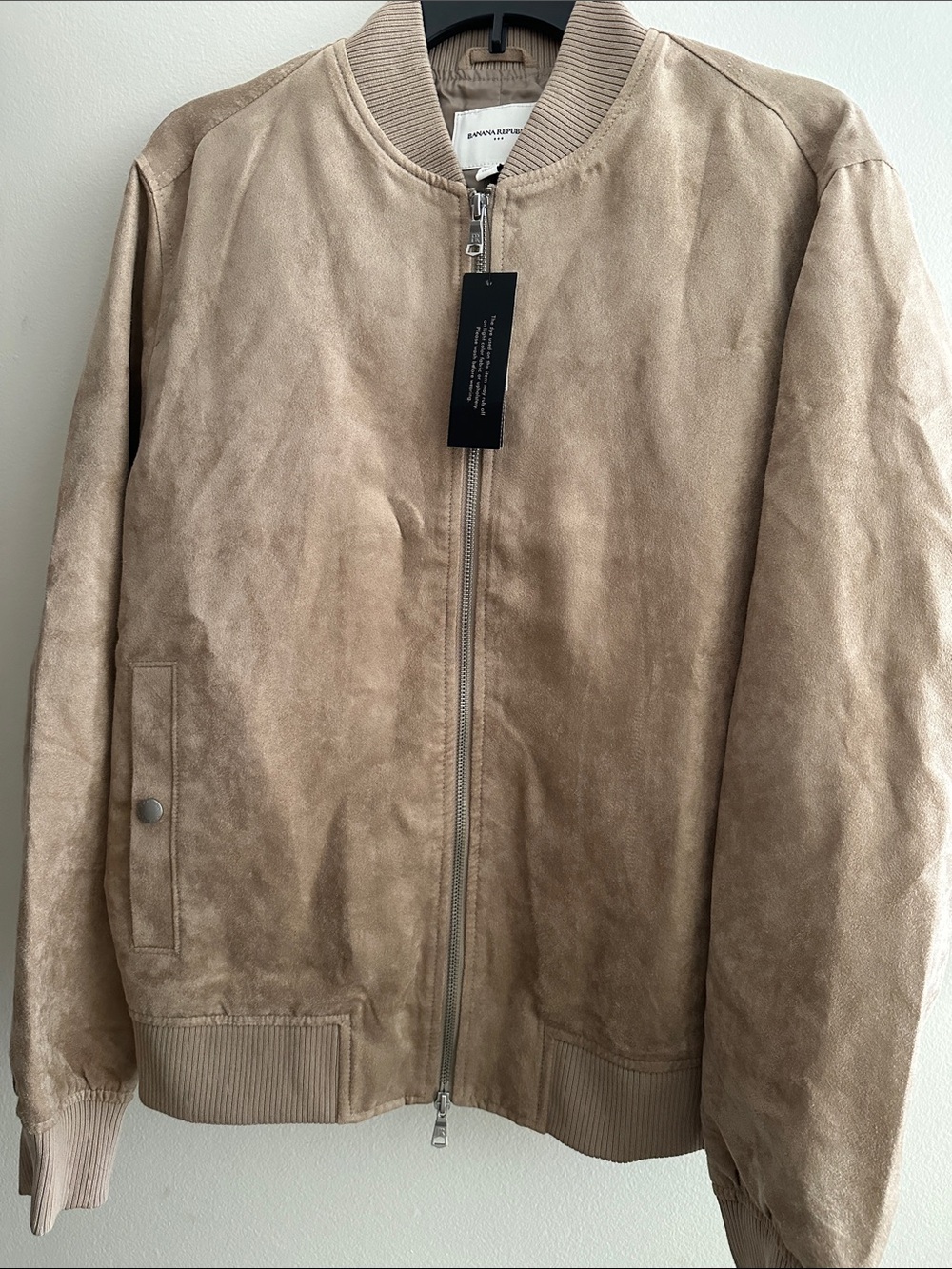 Banana Republic Suede Bomber Jacket - Tan